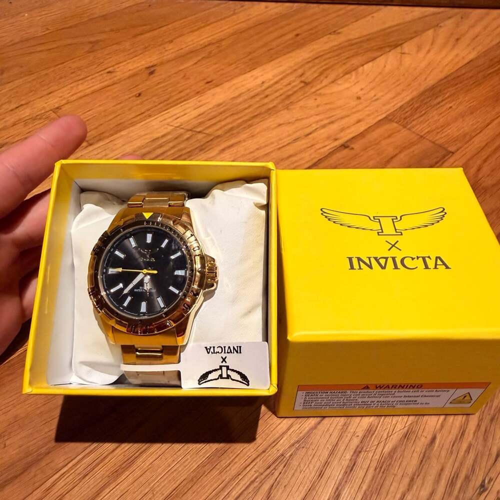 Invicta Specialty Gold Dial Men's Quartz Watch 69032 $32 OBO